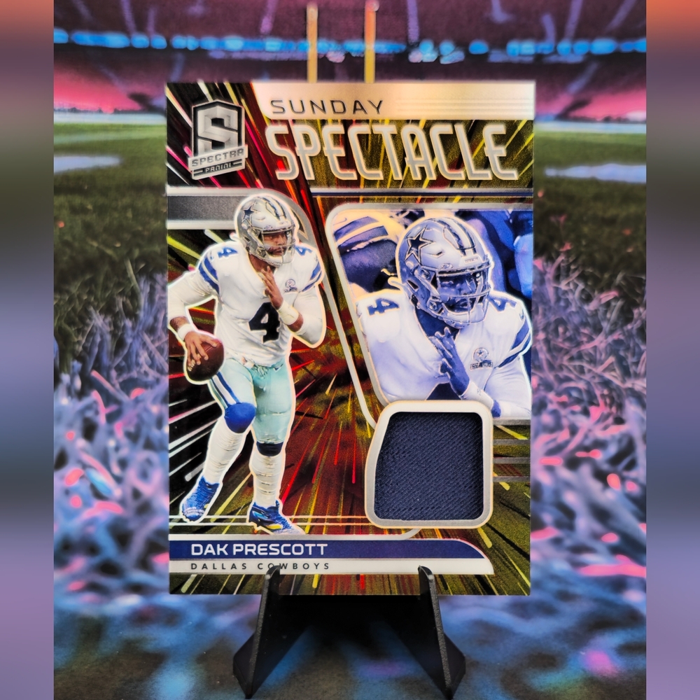 2021 Panini Spectra Sunday Spectacle Player Worn Patch Dak Prescott Cowboys #/75